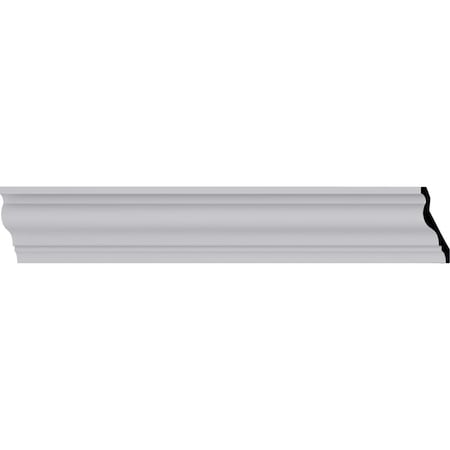 Ekena Millwork 2 1/2"H x 2 1/8"P x 3 3/4"F x 94 1/2"L Anthony Smooth Crown Moulding MLD02X02X03AT